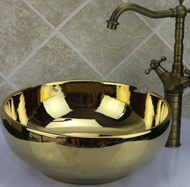 Het gouden Platerenmachine van de badkamersmontage, het goud van het Kranentin, ZrN gouden PVD platerenmachine op messingstapkranen