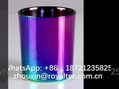 Halve regenboogkleur op glaswerk