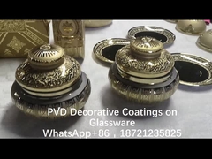 Glaswerk Goudplaatmachine Tweezijdige goudkleurreflectie, sterke hechting TiN goudcoating